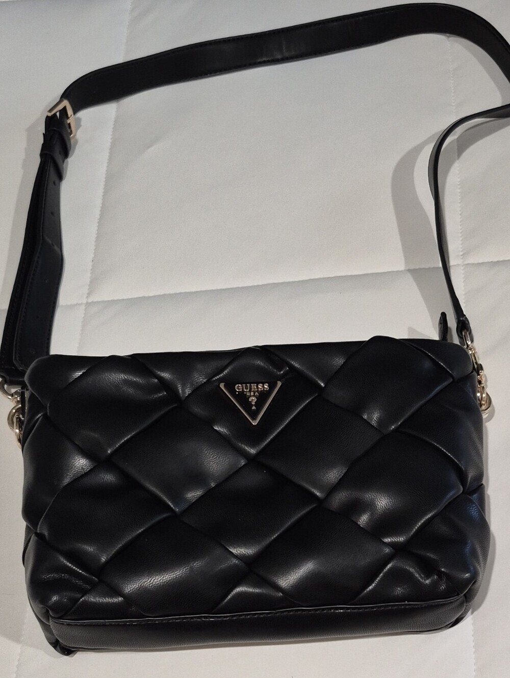 GUESS Quilted Black Crossbody Bag